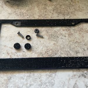 Super cute Black shimmery license plate cover.